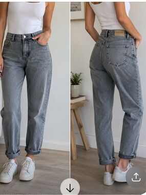 refuge Gray mon Jeans - Relaxed High Waist